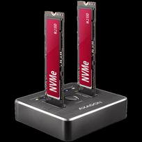 AXAGON ADSA-M2C DUAL NVMe CLONE MASTER DOCK SuperSpeed USB-C 10Gbps docking station