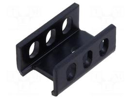 Heatsink: extruded | U | TO220 | black | L: 25mm | W: 16mm | H: 11mm | 18°C/W