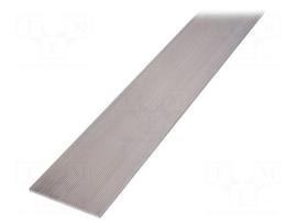 Heatsink: extruded | grilled | natural | L: 1000mm | W: 90mm | H: 5mm