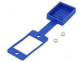 Socket gasket with dust cap | flat | blue | 29mm | Gasket: silicone