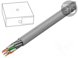 Wire | U/FTP | Cat 6a | 4x2x27AWG | Cu | stranded | LSZH | grey | 100m