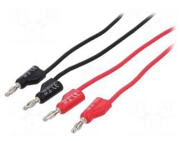 Test leads | Umax: 30V | Imax: 6A | Len: 1m | with 4mm axial socket