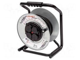 Extension lead | H05RR-F | 3G2.5mm2 | 25m | rubber | black | 16A