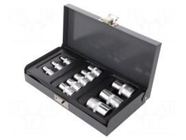 Socket: Torx®-set | Chrom-vanadium steel | 1/2",1/4",3/8" | 11pcs.