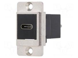 Coupler | DUALSLIM | USB C socket-front,USB C plug-back | USB C