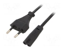 Cable | 2x0.75mm2 | CEE 7/16 (C) plug,IEC C7 female | PVC | 1.8m