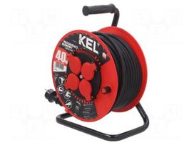 Extension lead | H05RR-F | 3G2.5mm2 | 40m | rubber | black | reel | 16A