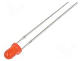 LED | red | 3mm | 220÷330mcd | 30° | Front: convex | 12VDC | No.of term: 2