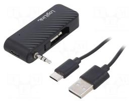 BT receiver | black | Jack 3,5mm x2,USB C | 7m | Bluetooth: 5.1