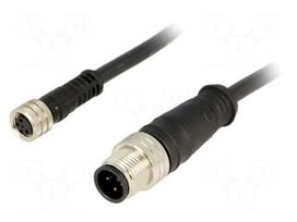 Cable: for sensors/automation | M12,M8 | PIN: 4 | M12 male,M8 female