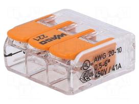Quick splice | 221 | 41A | 450V | for cable | spring clamp | 0.5÷6mm2
