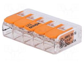 Quick splice | 221 | 41A | 450V | for cable | spring clamp | 0.5÷6mm2