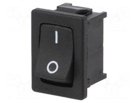 ROCKER | SPST | Pos: 2 | ON-OFF | 10A/250VAC | black | IP40 | 100mΩ | UL94V-2