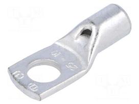 Tip: ring tube | M10 | 25mm2 | crimped | for cable | tinned | L: 40mm