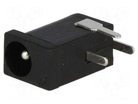 Connector: DC supply | socket | male | angled 90° | THT | 1.3mm