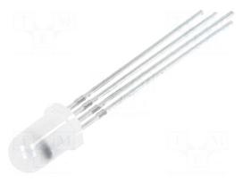 LED | RGB | 5mm | 60° | Front: convex | 1.6÷2.6/2.8÷4/2.8÷4VDC