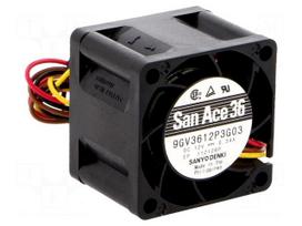 Fan: DC | axial | 12VDC | 36x36x28mm | 24m3/h | 52dBA | ball | 14000rpm
