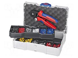 Tools set: for crimping push-on connectors, terminal crimping