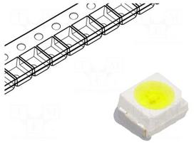LED | white cold | SMD | Case (mm): 3528 | 710÷1800mcd | 120° | 20mA