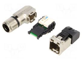 Connector: RJ45 | plug | male | data transfer | PIN: 8 | Cat 5 | shielded