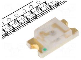LED | red | SMD | 1206 | 20÷49mcd | 2÷2.4VDC | 3.2x1.6x1.1mm | 120° | 20mA