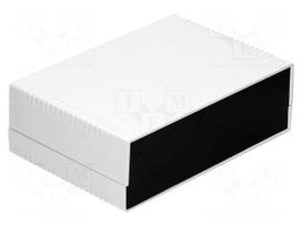 Enclosure: with panel | X: 260mm | Y: 180mm | Z: 85mm | ABS | light grey