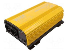 Converter: DC/AC | 1000W | Uout: 230VAC | 11÷15VDC | Ppeak: 1500W | 12V