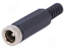 Connector: DC supply | plug | male | straight | for cable | soldering