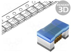 Inductor: wire | SMD | 0603 | 270nH | 110mA | R: 3.4Ω | ±5% | LQW | 180mm