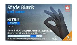 Nitrilinės pirštinės Style Black, XL dydis, be pudros, juodi, 100 vnt.