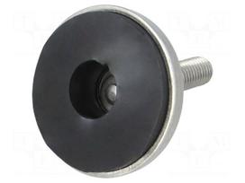 Foot | rigid,with lever | Base dia: 55mm | M12 | stainless steel