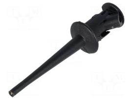 Clip-on probe | pincers type | 5A | 300VDC | black | soldered