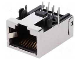 Connector: RJ45 | socket | PIN: 8 | Cat 5,Cat 5e | shielded | 8p8c | THT