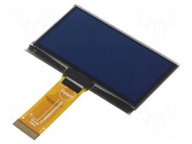 Display: OLED | graphical | 2.42" | 128x64 | Dim: 60.5x37x2.15mm | blue