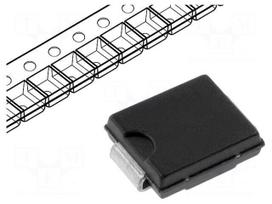 Diode: rectifying | SMD | 600V | 3A | 75ns | SMC | Ufmax: 1.28V | Ifsm: 100A