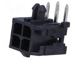 Connector: wire-board | socket | male | PIN: 4 | Micro-Fit 3.0 | THT