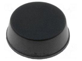 Self-adhesive foot | black | rubber | A: 13mm | B: 11.4mm | C: 5mm