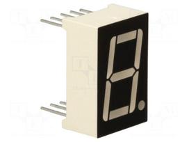 Display: LED | 7-segment | 14.2mm | 0.56" | No.char: 1 | red | 11mcd