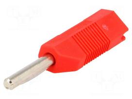 Laboratory connector: 4mm banana | plug | 16A | 50VDC | red | 2.5mm2