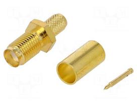 Connector: RP-SMA | plug | male | straight | RG58 | crimped | for cable