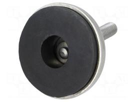 Foot | rigid,with lever | Base dia: 55mm | M10 | stainless steel