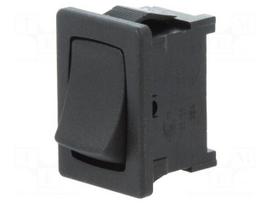 ROCKER | SPDT | Pos: 2 | ON-OFF | 10A/250VAC | black | IP40 | 100mΩ | UL94V-2