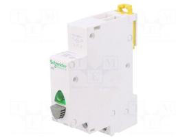Pushbutton switch | 250VAC | 16A | for DIN rail mounting | 110÷230V