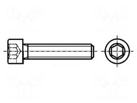 Screw | M6x40 | 1 | Head: cheese head | hex key | HEX 5mm | steel | DIN 912