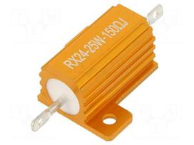 Resistor: wire-wound | with heatsink | 150Ω | 25W | ±5% | 50ppm/°C