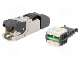 Connector: RJ45 | plug | male | data transfer | PIN: 8 | Cat 6a | shielded