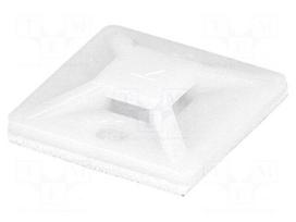 Holder | self-adhesive | polyamide | UL94V-2 | natural | Ht: 3.9mm