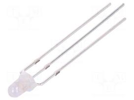 LED | red/green | 3mm | 30° | Front: convex | 1.8÷2.6/2.9÷3.6VDC | round