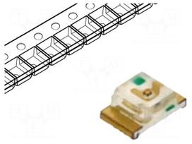 LED | red | SMD | 0805 | 120÷230mcd | 1.95÷2.5VDC | 2x1.2x0.75mm | 120°