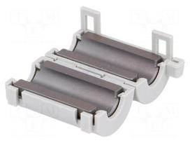 Ferrite: two-piece | on round cable | A: 36mm | B: 32mm | C: 9mm | plastic